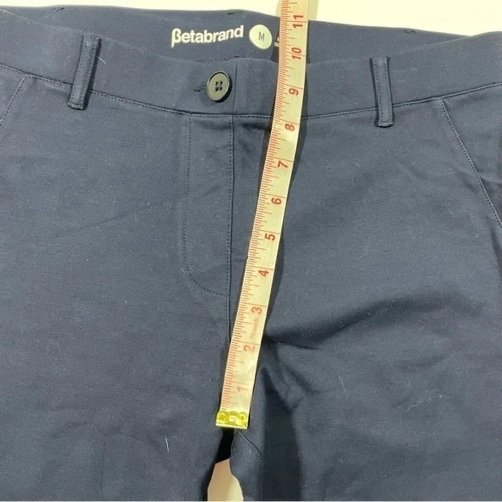 Betabrand Classic Straight Yoga Dress Pants Blue